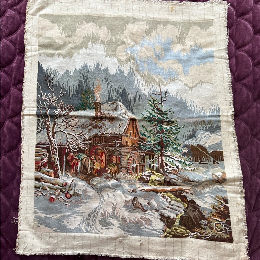 Needlepoint art set of 6 pieces